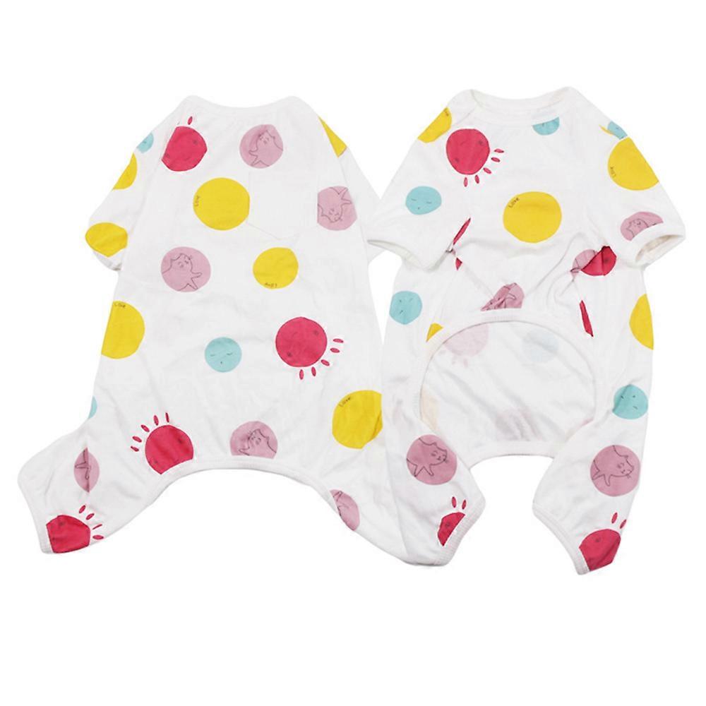 Cute Puppy Outfit, Small Dogs Pet Protection After Surgery, Multi-Function Pet Wear for Cat Onesie, Breathable Soft Design Dog Pajamas, 100% Cotton