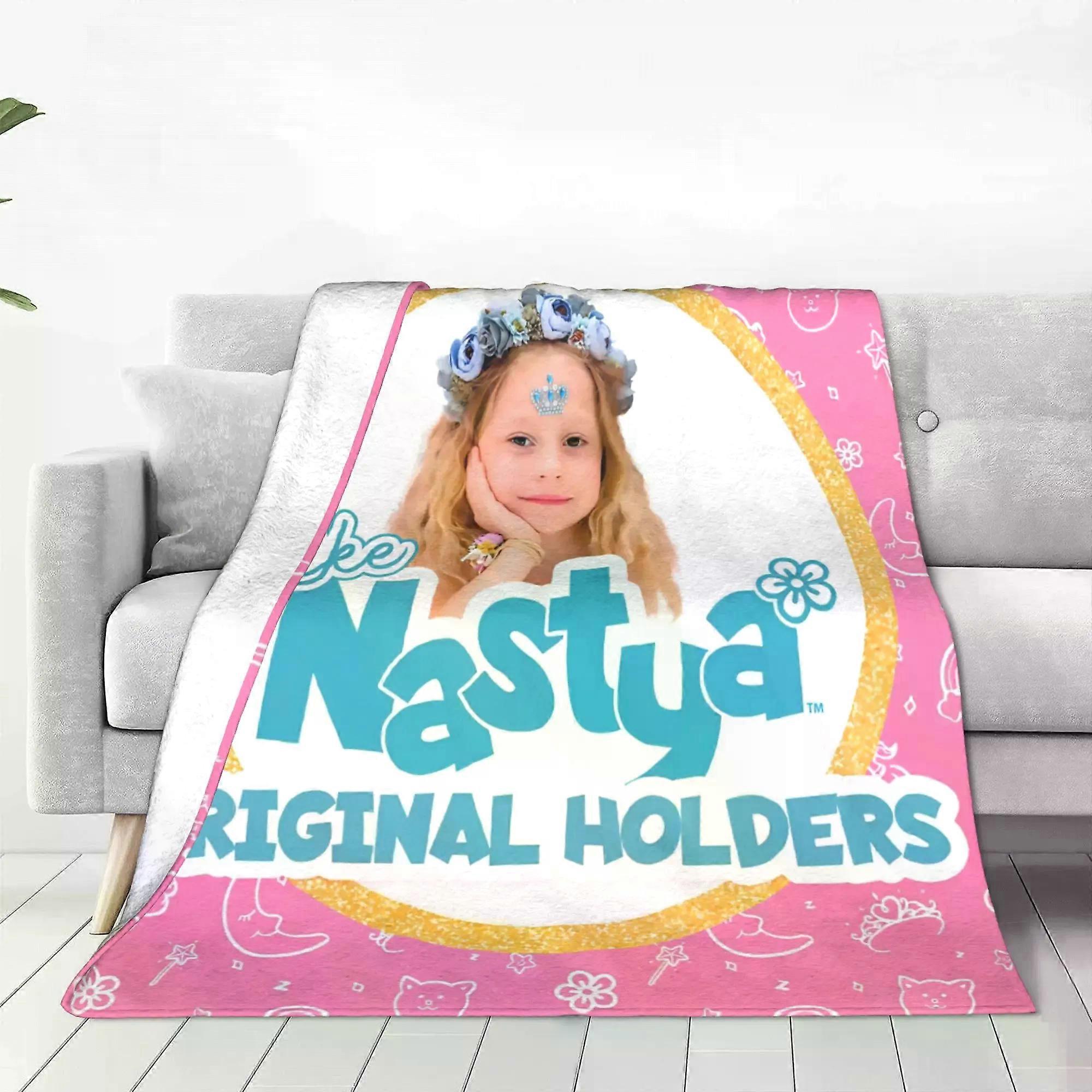 Lovely Like Nastya Blanket Girl Fleece Throw Blankets Bedroom Sofa Portable Lightweight Bedsprea