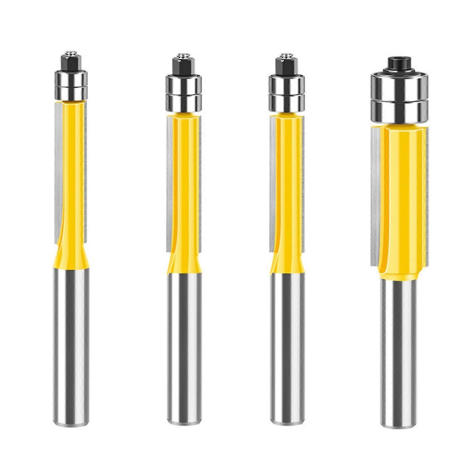 45# Steel Router Bit With Closed Bearing Rollers Woodworking Trim Router Bit For Long Time Performances