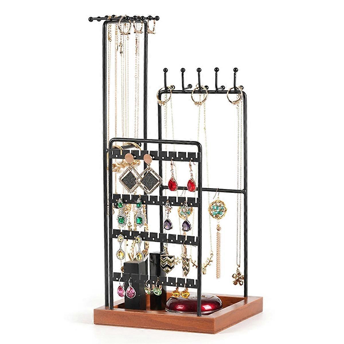 Square 3 Side Jewelry Organizer Removable Base Necklace Display Stand