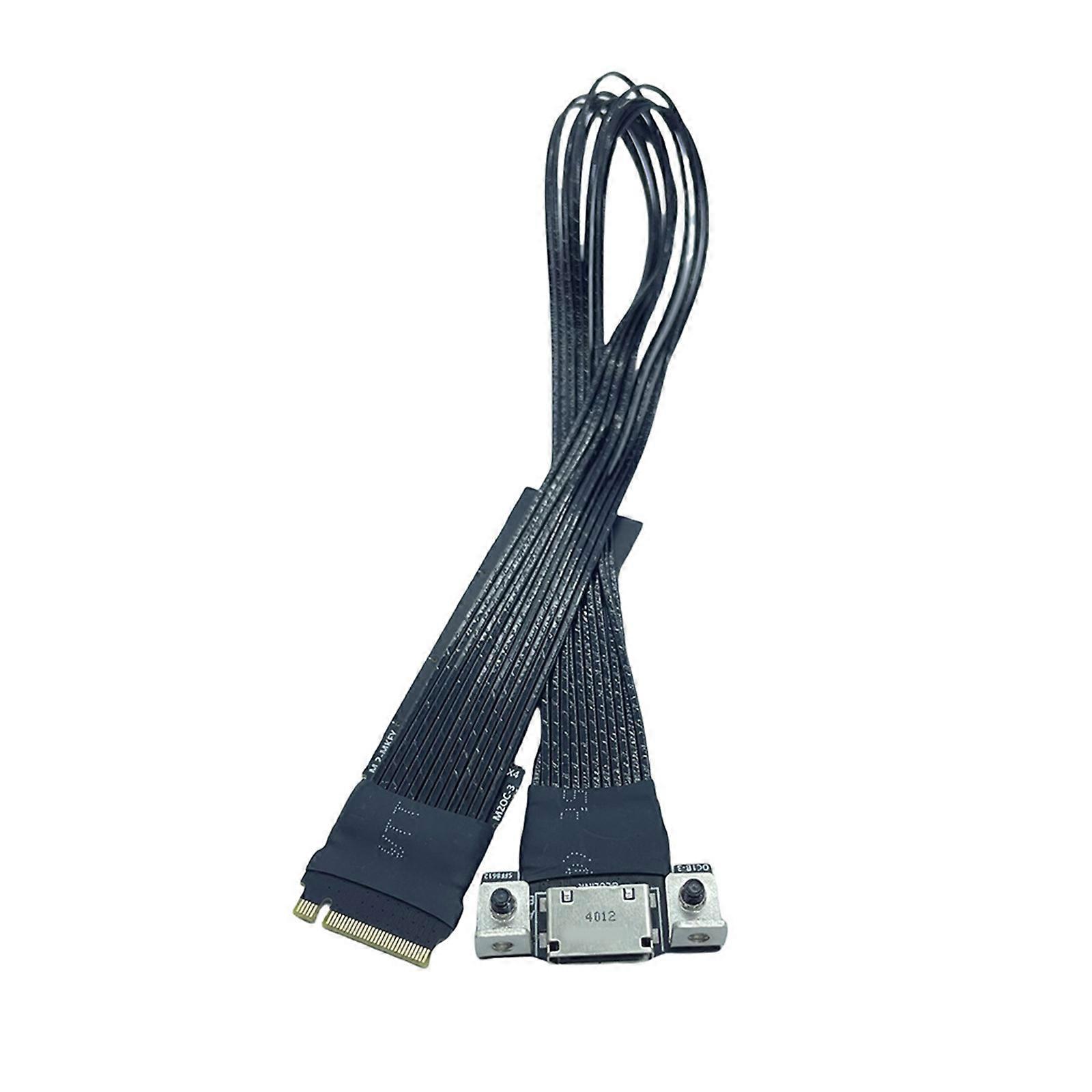 M.2 إلى Oculink 4i SFF8611 تمديد كابل الفضة سلك الطلاء لتحويل سطح المكتب والكمبيوتر المحمول بطول اختياري