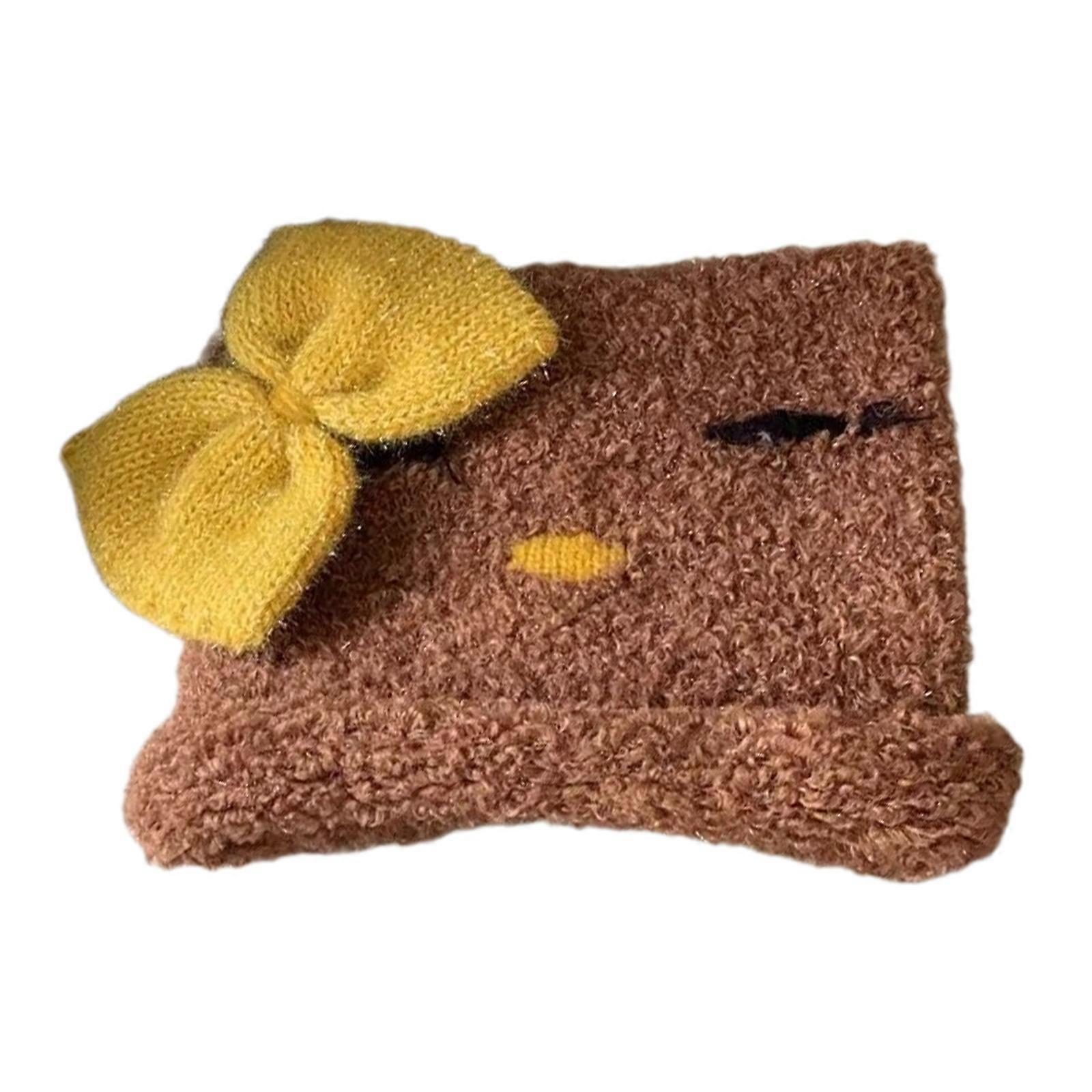 Butterfly Decoration Children Hat Trendy Women's Hat Light weight Party Travel for Winter Warmth  Khaki