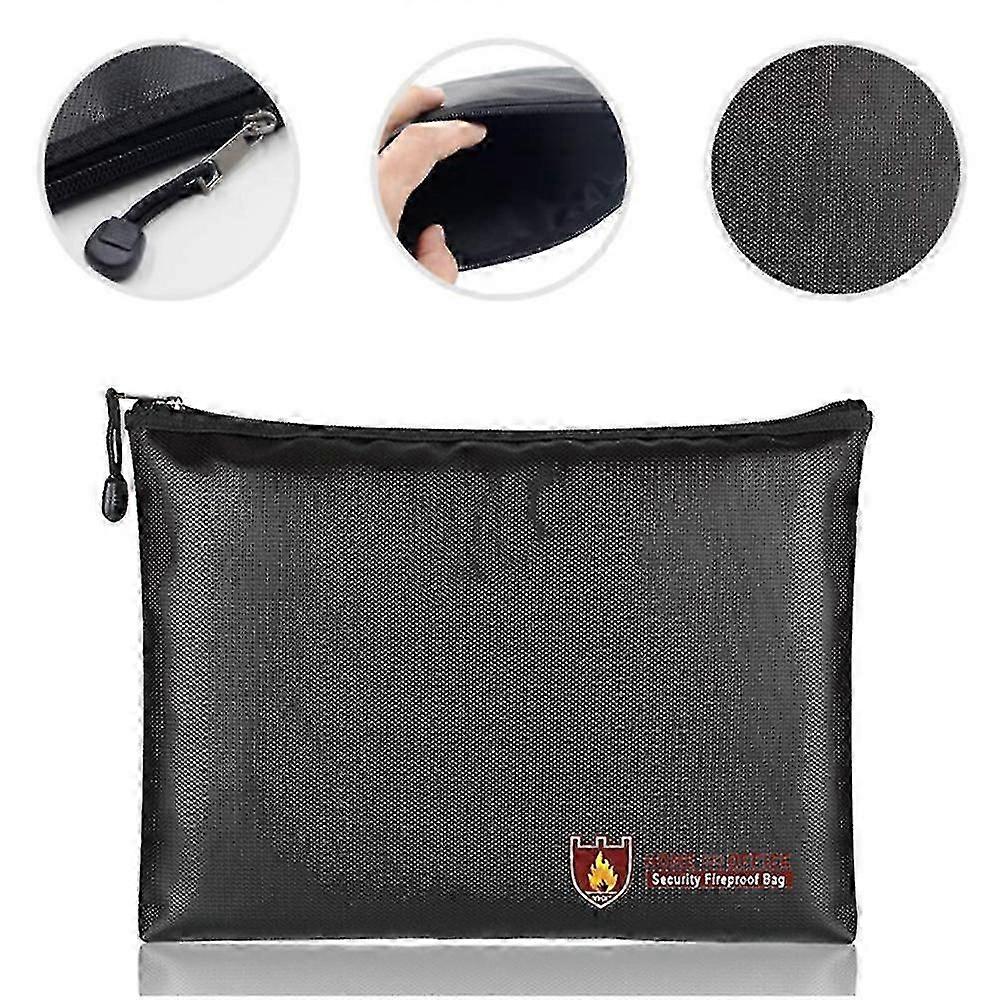 Fireproof Document Bag, Fireproof Waterproof Document Money File Bag
