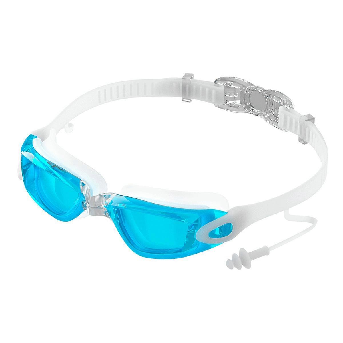 Swimming Goggles Integrated Earplugs Waterproof and Anti-Fog Swimming Goggles for Men and Women (Fla