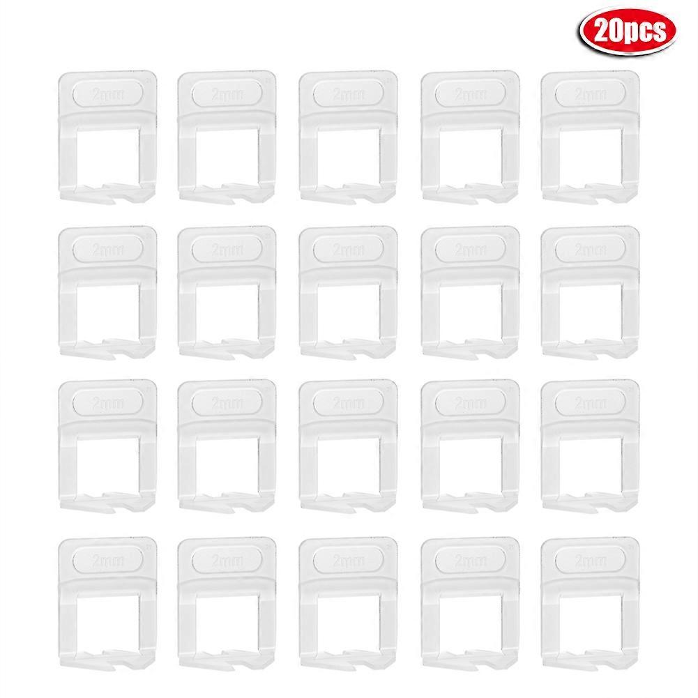 20pcs 2mm Tile Leveler Base Ceramic Tile Spacer Clips Leveling System