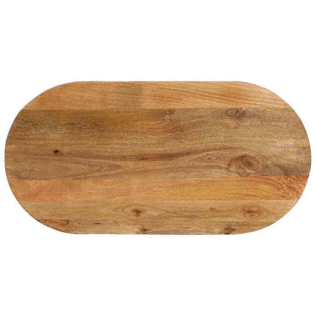 Table top 80x40x2.5 cm oval solid wood mango