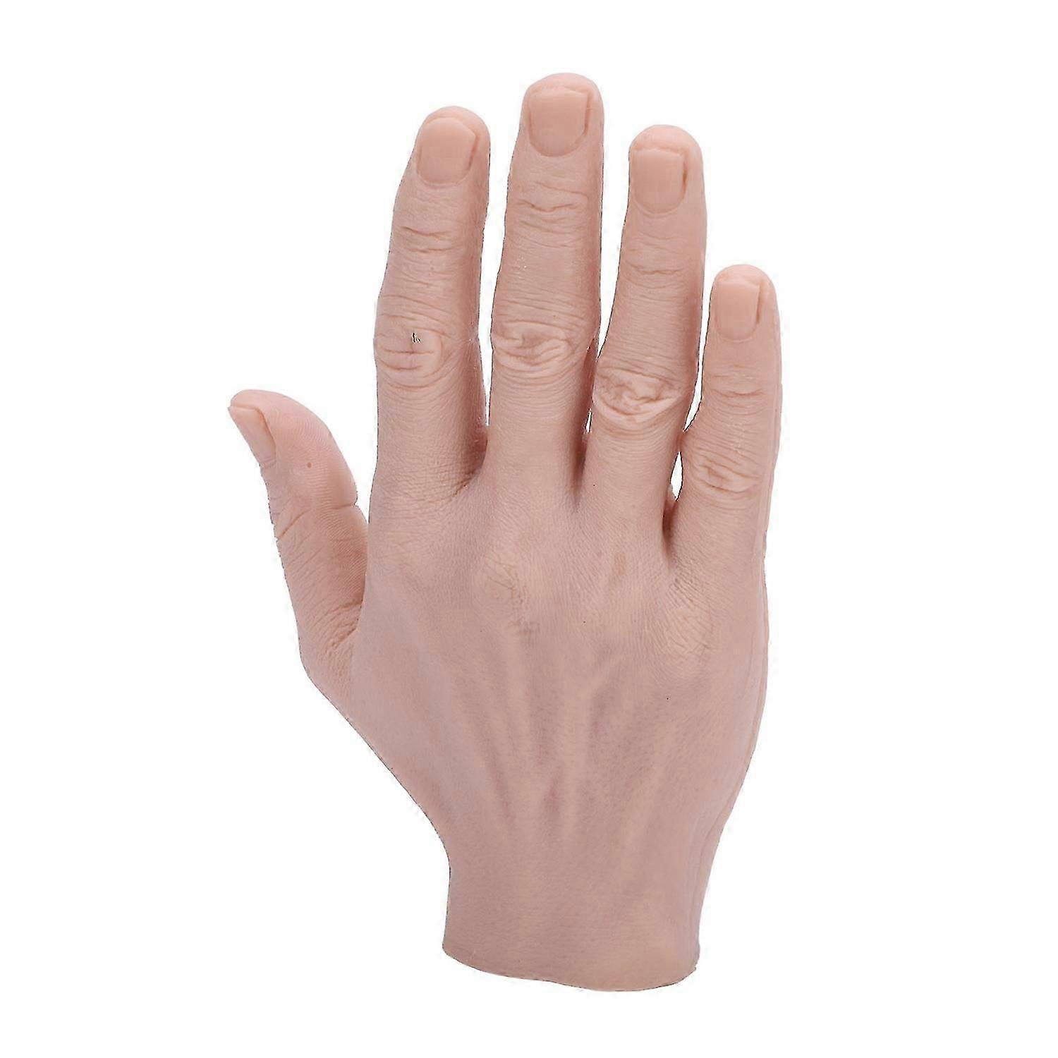 Silicone Male Hand Model Reusable Simulation Silicone Artificial Hand Model Bendable Artificial Hand