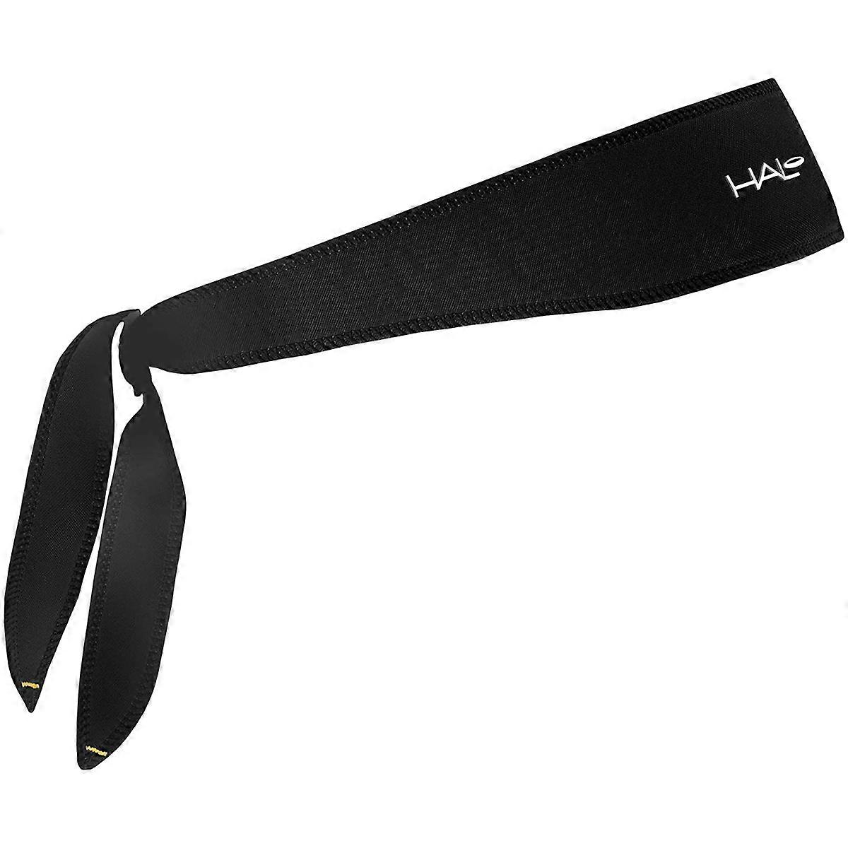 Halo Headband Sweatband Tie Version - Black