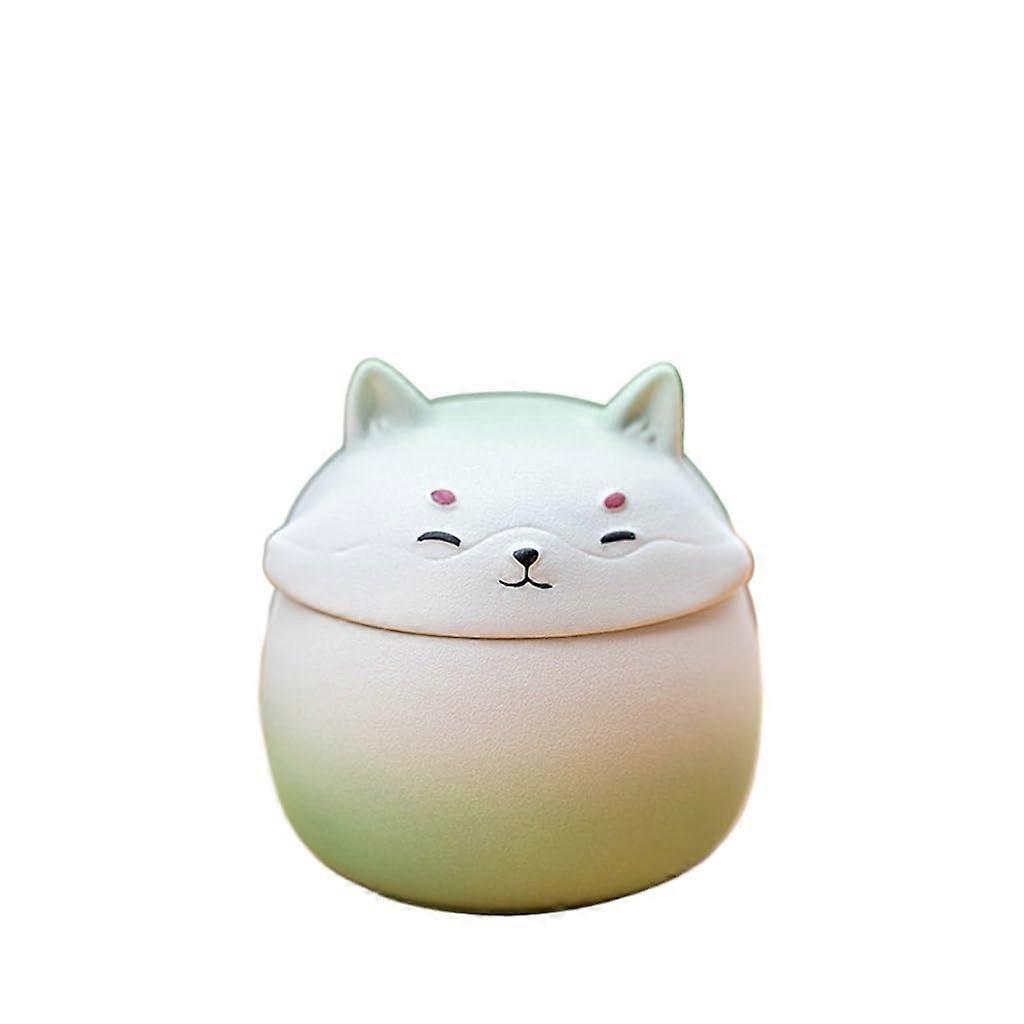 Cute Pet Tea Storage Jar for Tea Lovers - Ceramic Canister with Cute Animal Design, 12 oz Capacity, Ideal for Home Kitchen