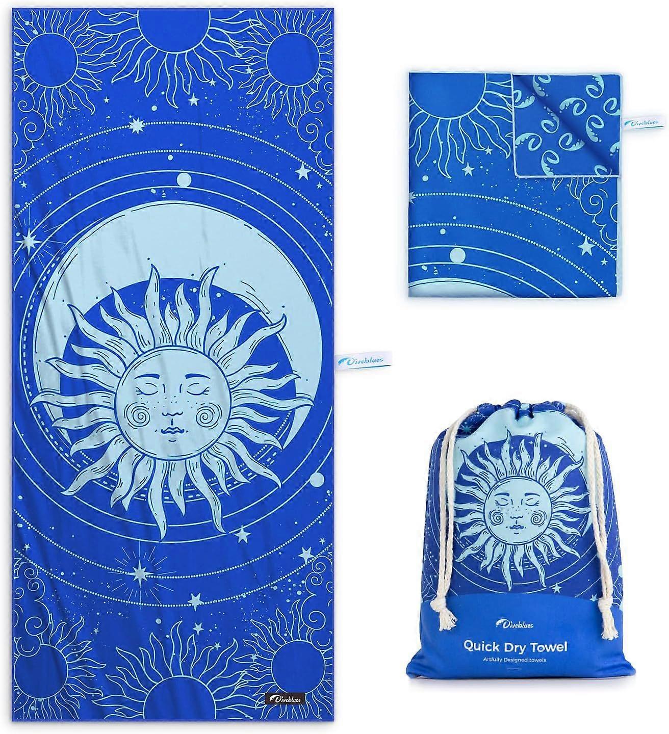 Beach Towel Fast Drying, Extra Large 71" x 32" Sand Free Beach Towel Super Lightweight Towels for Swimming Pool, Camping, Picnic, Yoga Gym Sports
