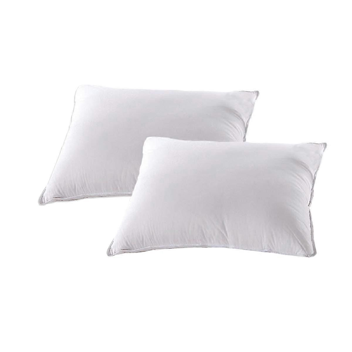 White Down Alternative Bed Pillow Set of Two, King Size 30 Oz Fill, Soft Hypoallergenic Sleep Comfort, White Color