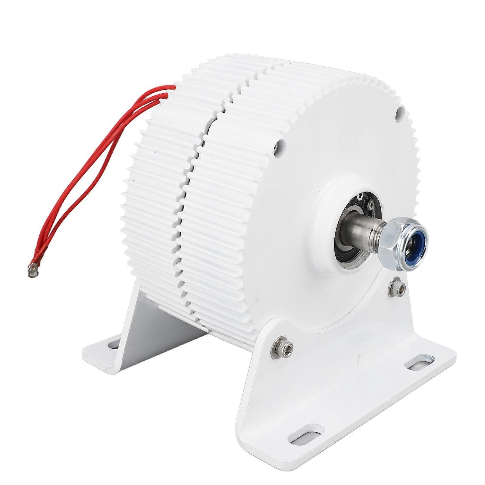 Générateur à aimant permanent triphasé à double arbre, alternateur synchrone 12 V avec base pour éolienne 400 W