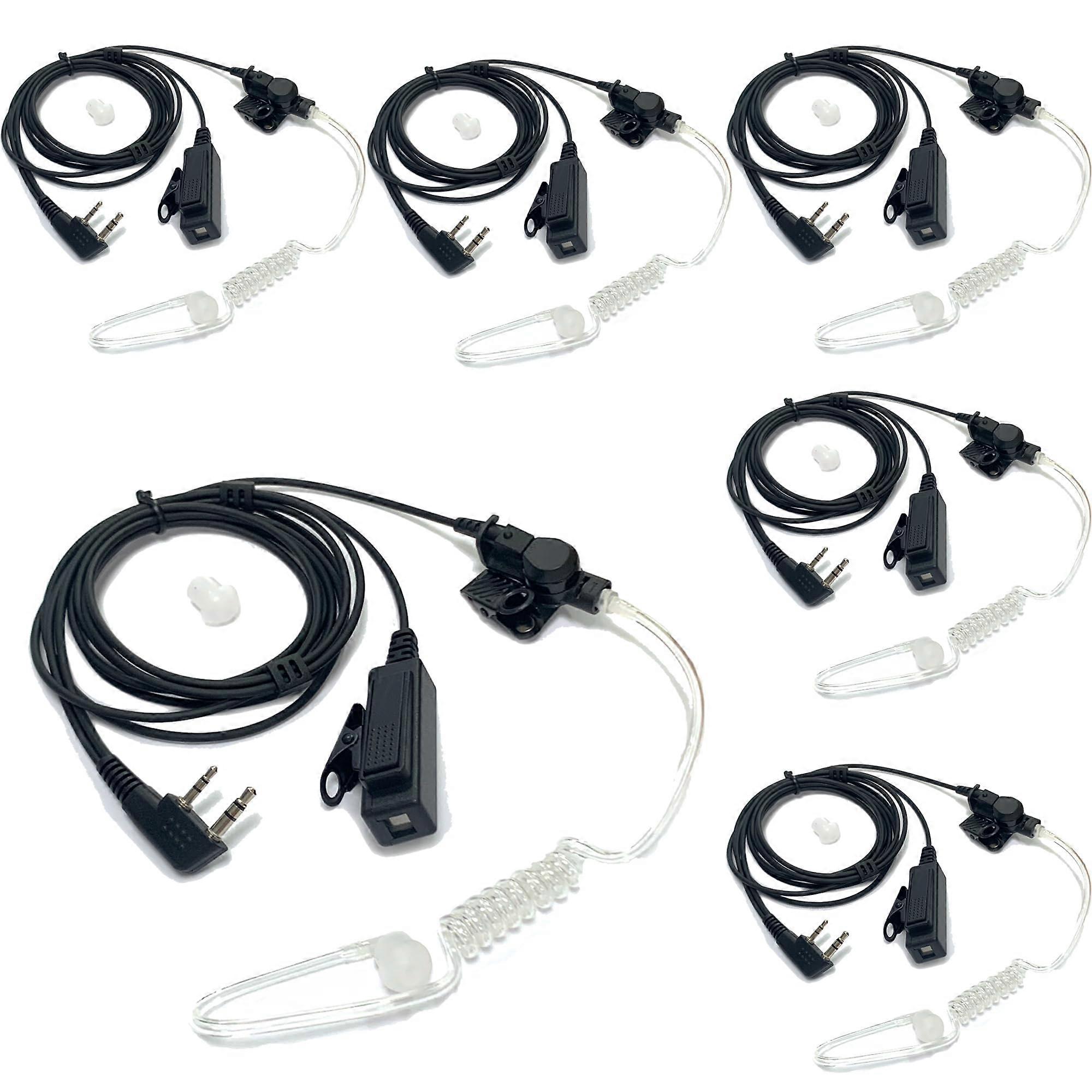 Surveillance Radio Earpiece with Mic for Two Way Radios, 2-Wire Air Tube Headset with Mic