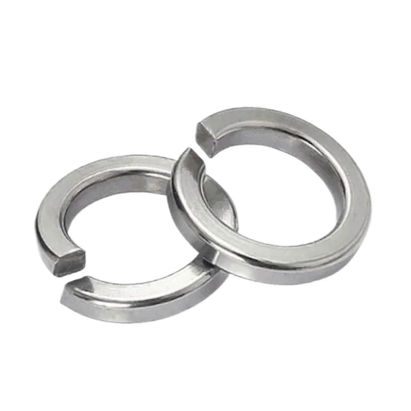 200PC Spring Washers 304/316 Stainless Steel Split Lock Elastic Gasket M1.6 M2 M2.5 M6 M8 M10 M12 M14 M16 M18 M20