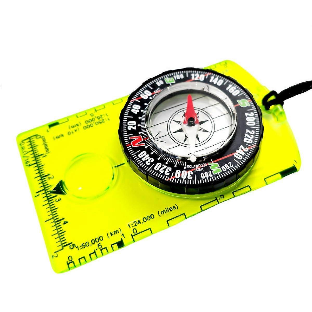 Orienteering Compass with Rotating Frame | Durable Acrylic Material for Camping, Hiking, and Survival Use