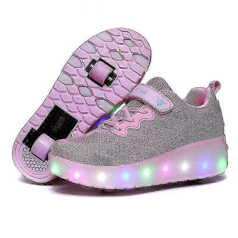 Patins Loisirs Sports Chaussures Enfants Deux roues Led Clignotant Lumière Automatique Invisible Rollers