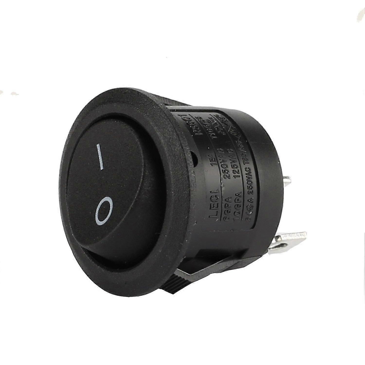 Electrical switch - black full circle 2 feet 2 gears 20MM round switch button 3 gears KCD1 small boat switch with wire and light switch
