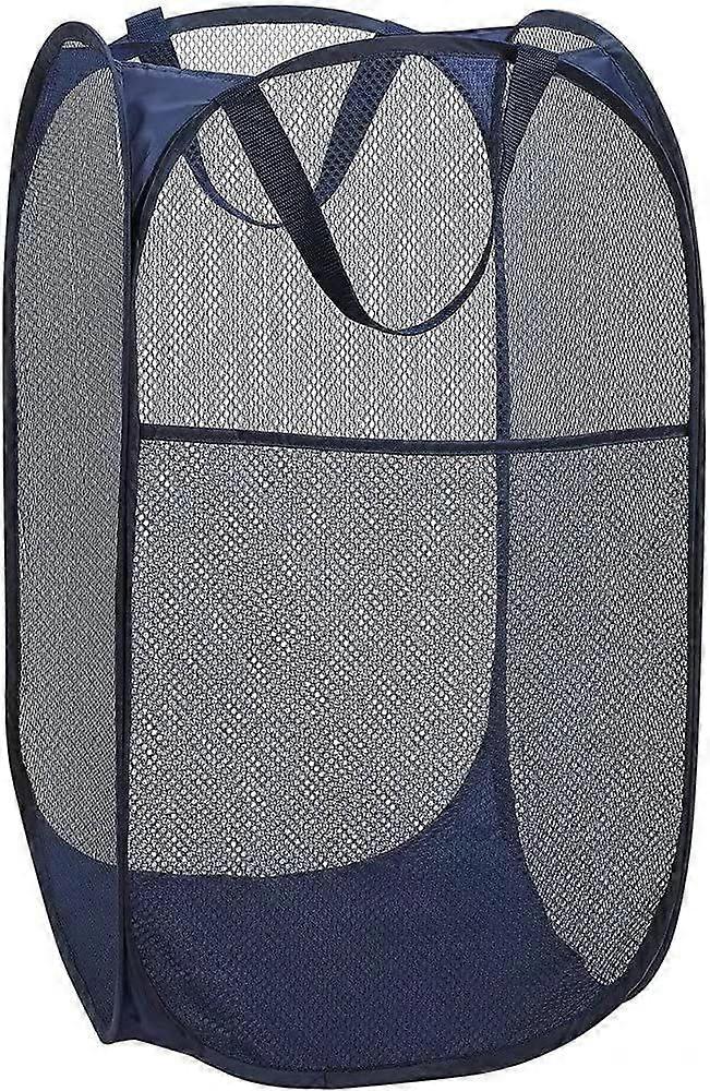 Baskets Mesh Collapsible Laundry Baskets, Pop up Laundry Hamper Bins,Folding Washing Basket with Handles 2pc (D-V2)