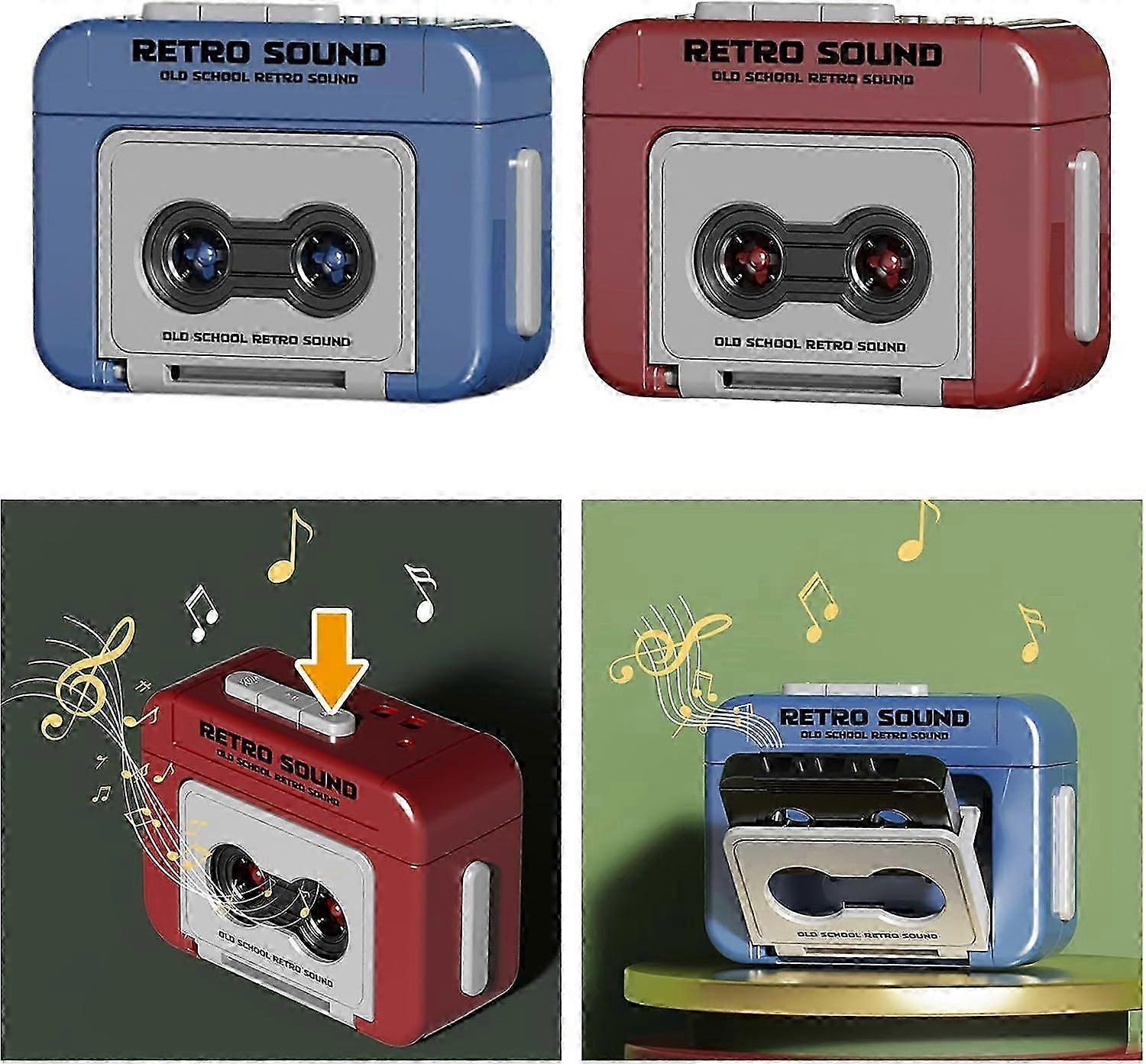 Small Retro Music Recorders Cassettes Player Music Player