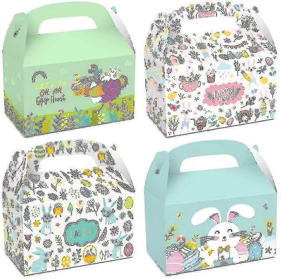 12pcs Treat Boxes Boxes Bunny Eggs Basket