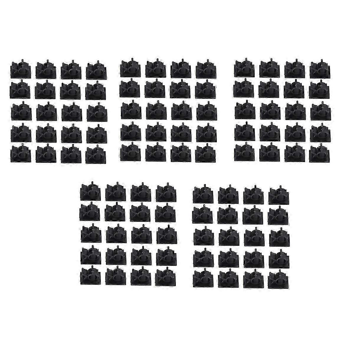 100Pcs Black Adjustable Plastic Cable Clamps Self Adhesive Car Cable Clips Wire Organizer
