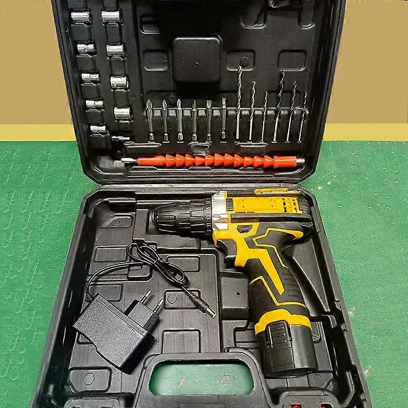 Lithium Electric Drill  Electric Screwdriver  Hand Electric Drill  Electric Tool Set  Multifunctional Accessory Box Packaging