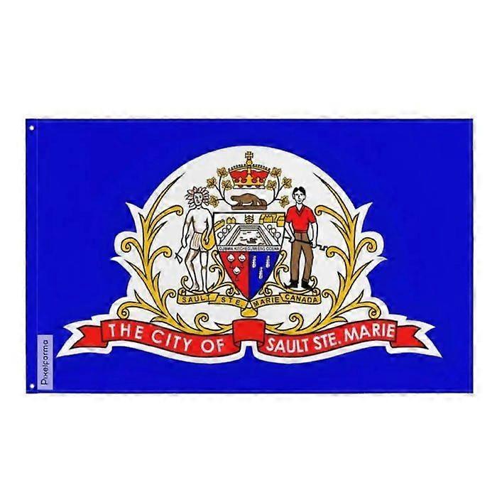 Flag Sault Ste. Marie – 128 x 192 cm – Polyester – Metal eyelets – Durable