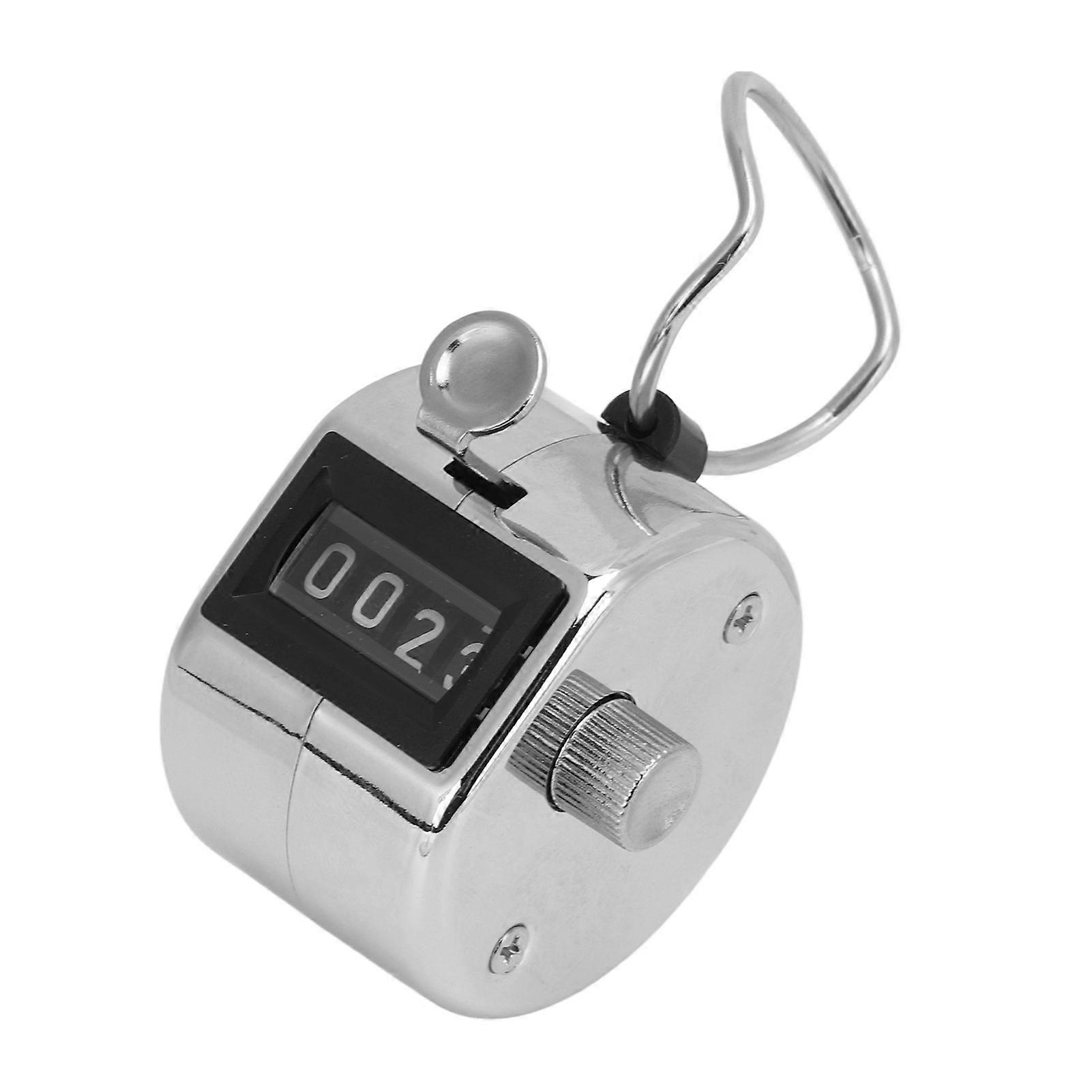 Hand Clicker Counter 4 Digit Clear Lettering Accurate Counter Clicker with Metal Shell for Row People Goods Inventory