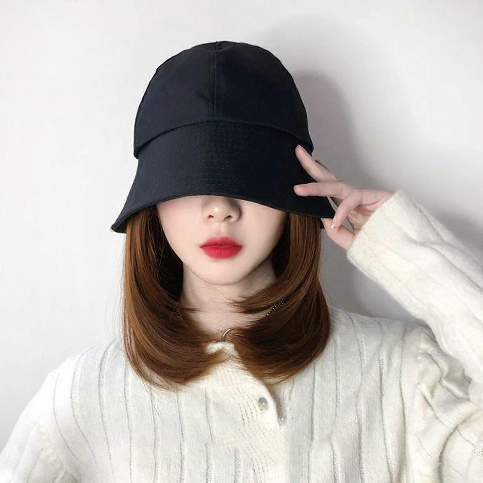 Breathable Fisherman Caps With Attached Synthetic Hair Effortless Styling Solution Casual Occasions Wear Light brown