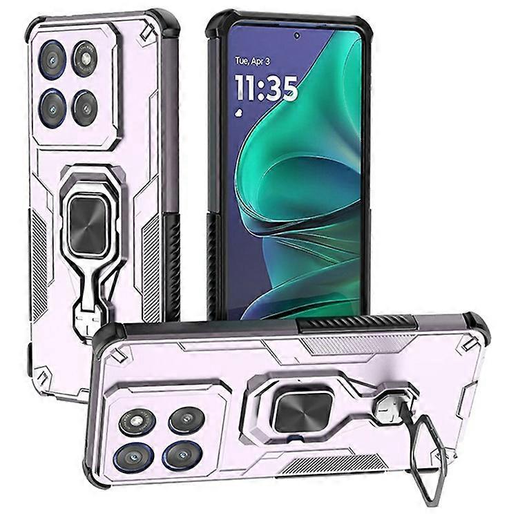 Compatible For Motorola Edge 60 Stylus 5G Case Rotatable Ring Kickstand PC + TPU Shockproof Phone Cover