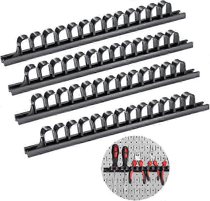 Support Tournevis,Rangement Tournevis,35cm Barres pour Porte Outils Mural pour Maison Garage Atelier(4 Noir)