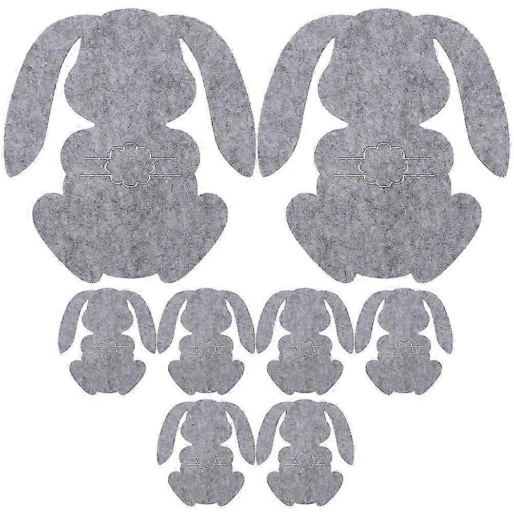 8Pcs Easter Cutlery Holders Pouch Bunny Utensil Holders Bag for Spring Easter Party