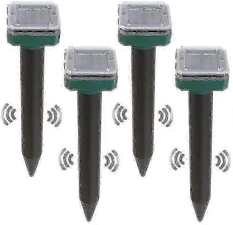 4pcs Ultrasonic Solar Snake Repellent for Outdoors, Effective Snake Away Repeller for Garden