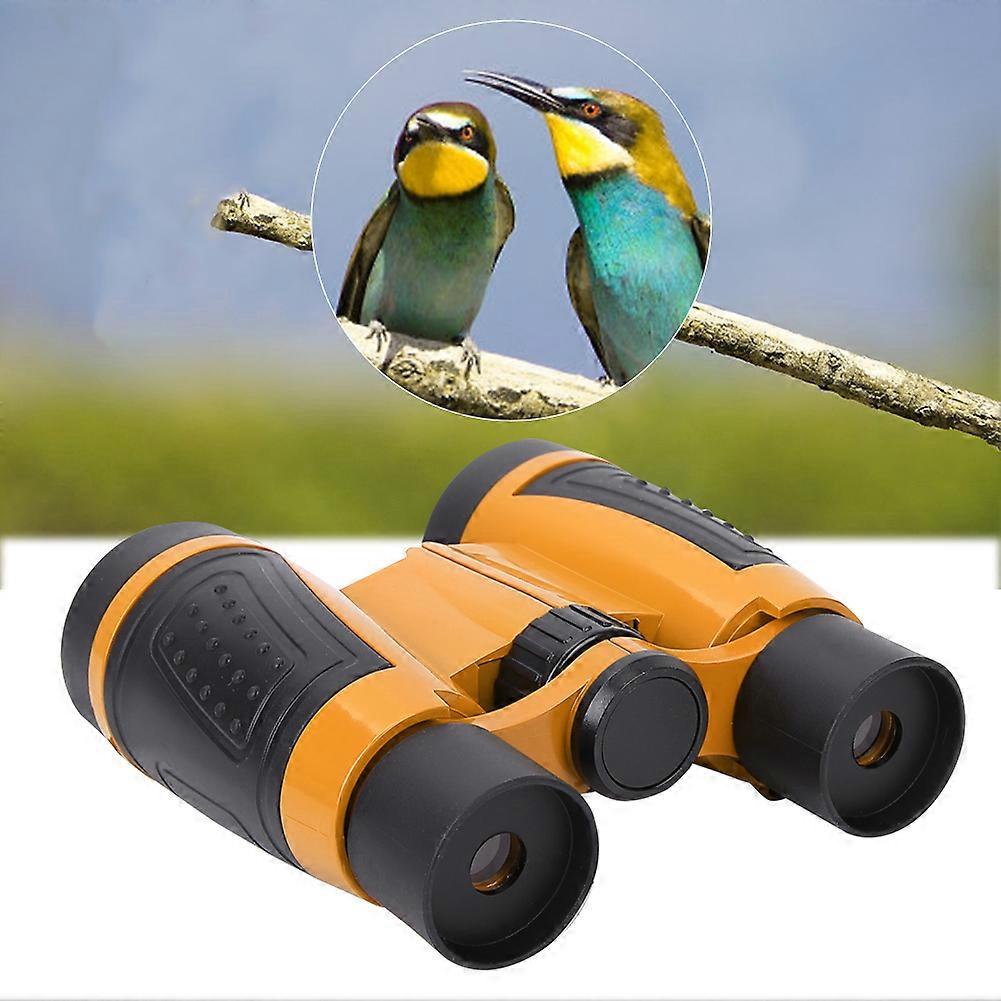 6x30 Bird Watching Binoculars for Kids Foldable Telescope Toy Gift Yellow
