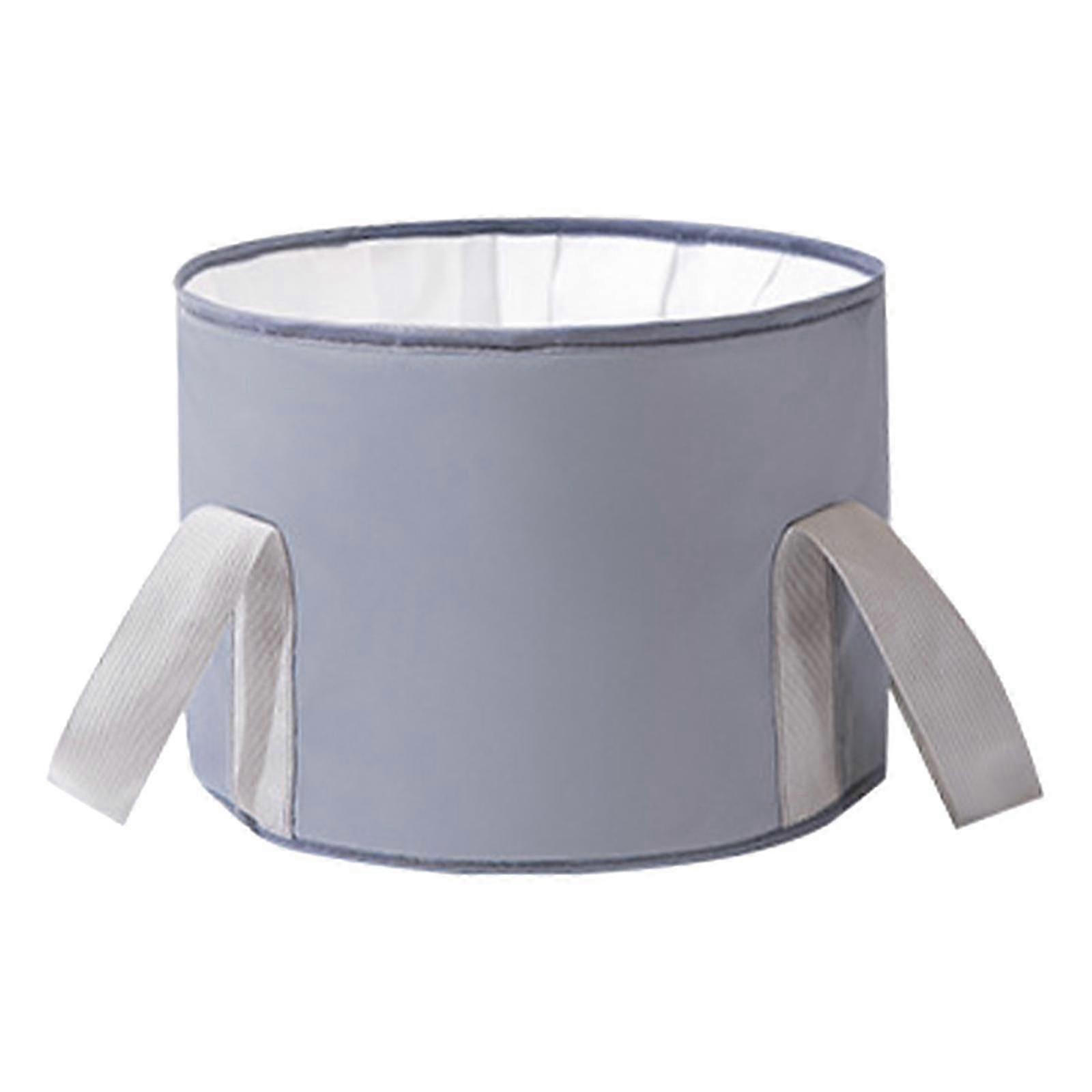 Foldable Washbasin with Handle for Bath, Foot Soak & Gardening - Gray