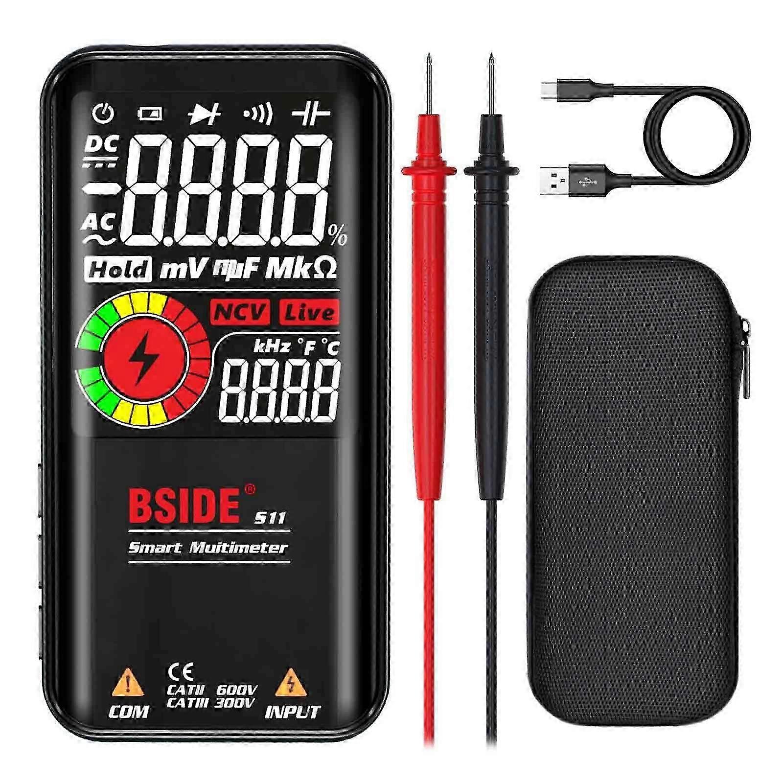 2025 S11 Digitalmultimeter mit schwarzer Ladefunktion