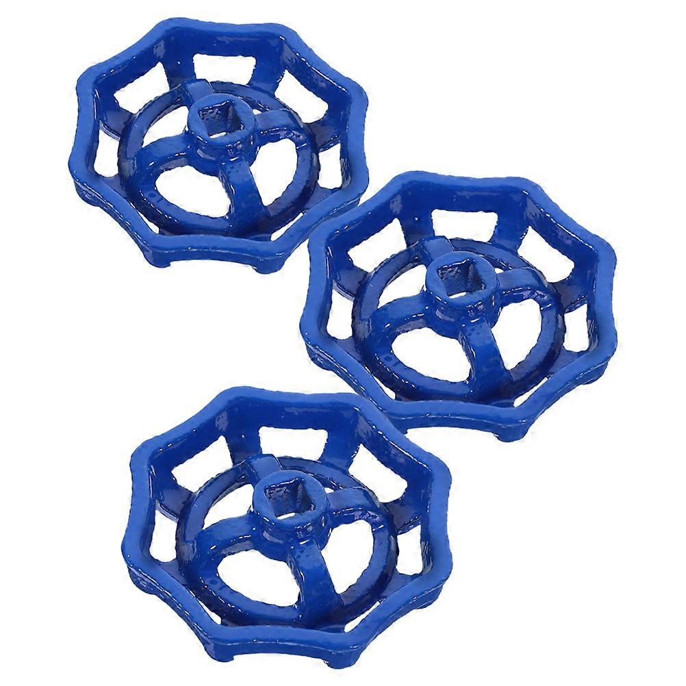 Outdoor Faucet Wheel Handle Metal Gate Valve Handwheel For Garden Hoses 6.4 Mm Inner Hole Size 3Pcs
