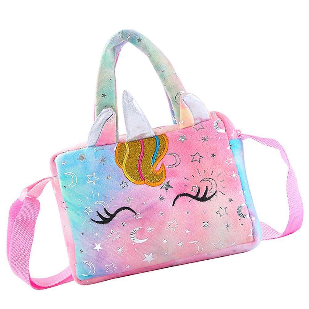 Cute Unicorn Cartoon Shoulder Bag Multi Functional Durable Zipper for School Parties Birthday