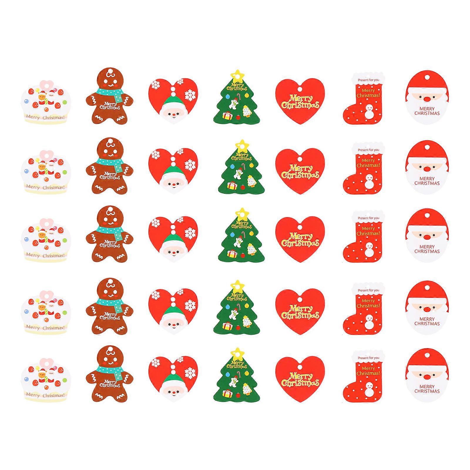 Decorative Tag Christmas Occasion Party Decorations Kids Craft Enthusiasts 60Pcs