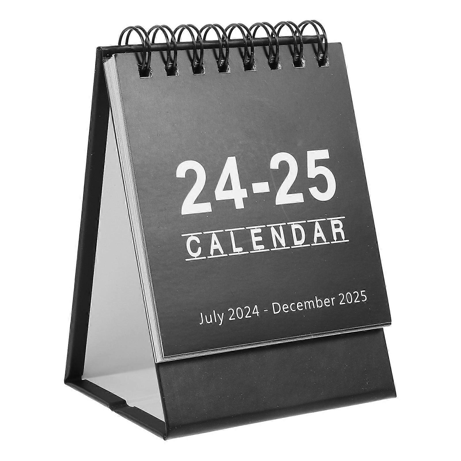 Standing Desk Calendar Desktop 2024 Mini Monthly Calendar Dormitory 10.50X7.60X6.00CM Schedule Management Event Reminder 1Pack