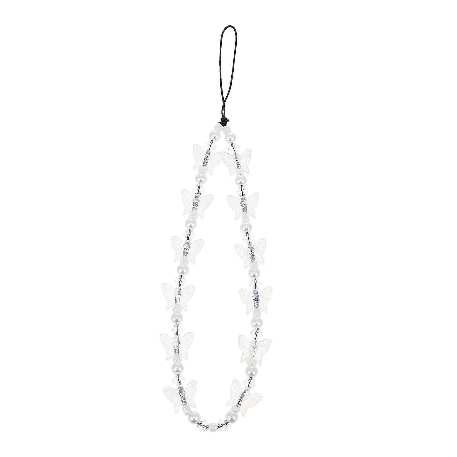 Butterfly Phone Lanyard Transparent Butterflies Ornament -Lost 1Set