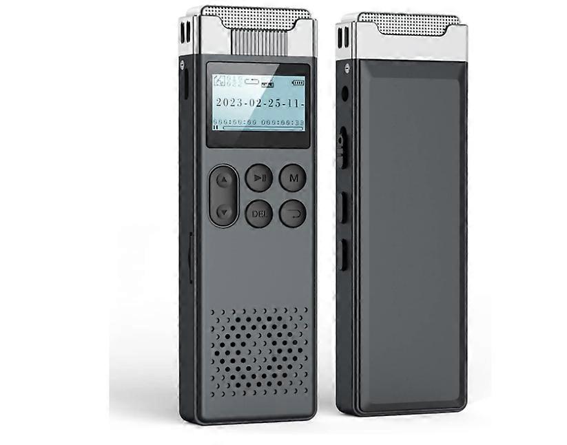 Digital Voice Recorder 32GB Voice Activated Recording and Playback Dictaphone USB Rechargeable Dictation Machine with MP3 Player Dictaphone(Black)