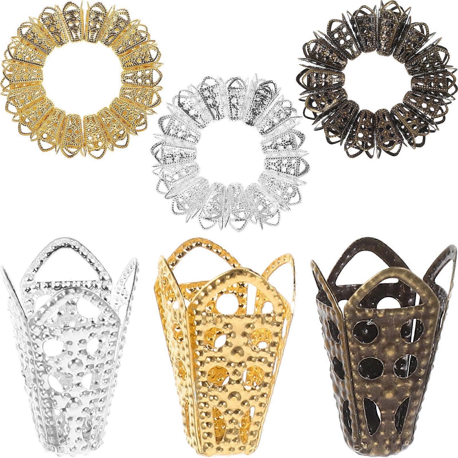 Jewelry Findings And Supplies Flower Bead Caps For Various Occasions Assorted Color 1.60X1.00X1.00CM 60Pcs