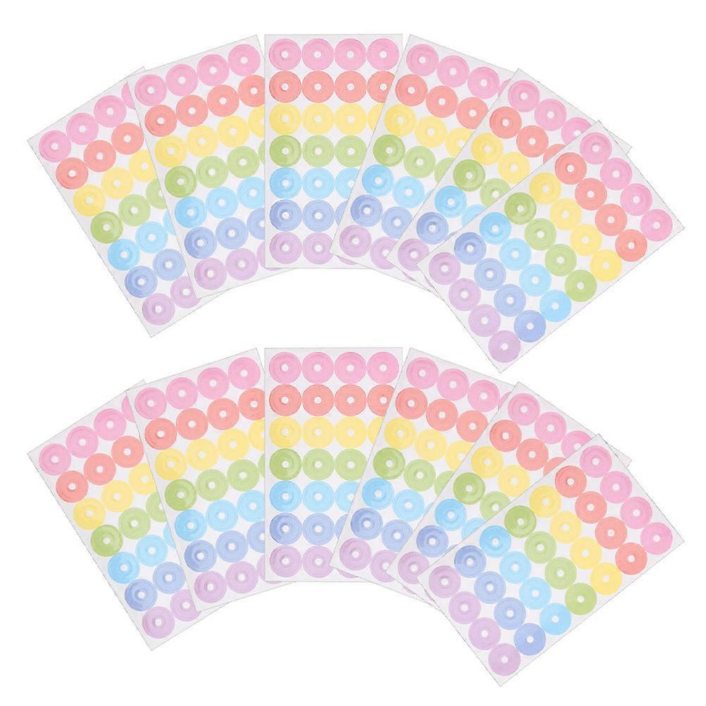 Circles Hole Protectors Reinforcement Sticker Labels for Loose Leaf Paper Sheets Students Office Workers 40Set