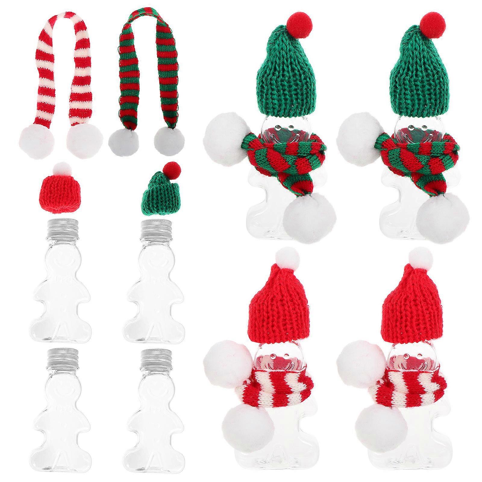 Gingerbread Man Bottle For Christmas Parties Beverage Container Assorted Color 10Pcs