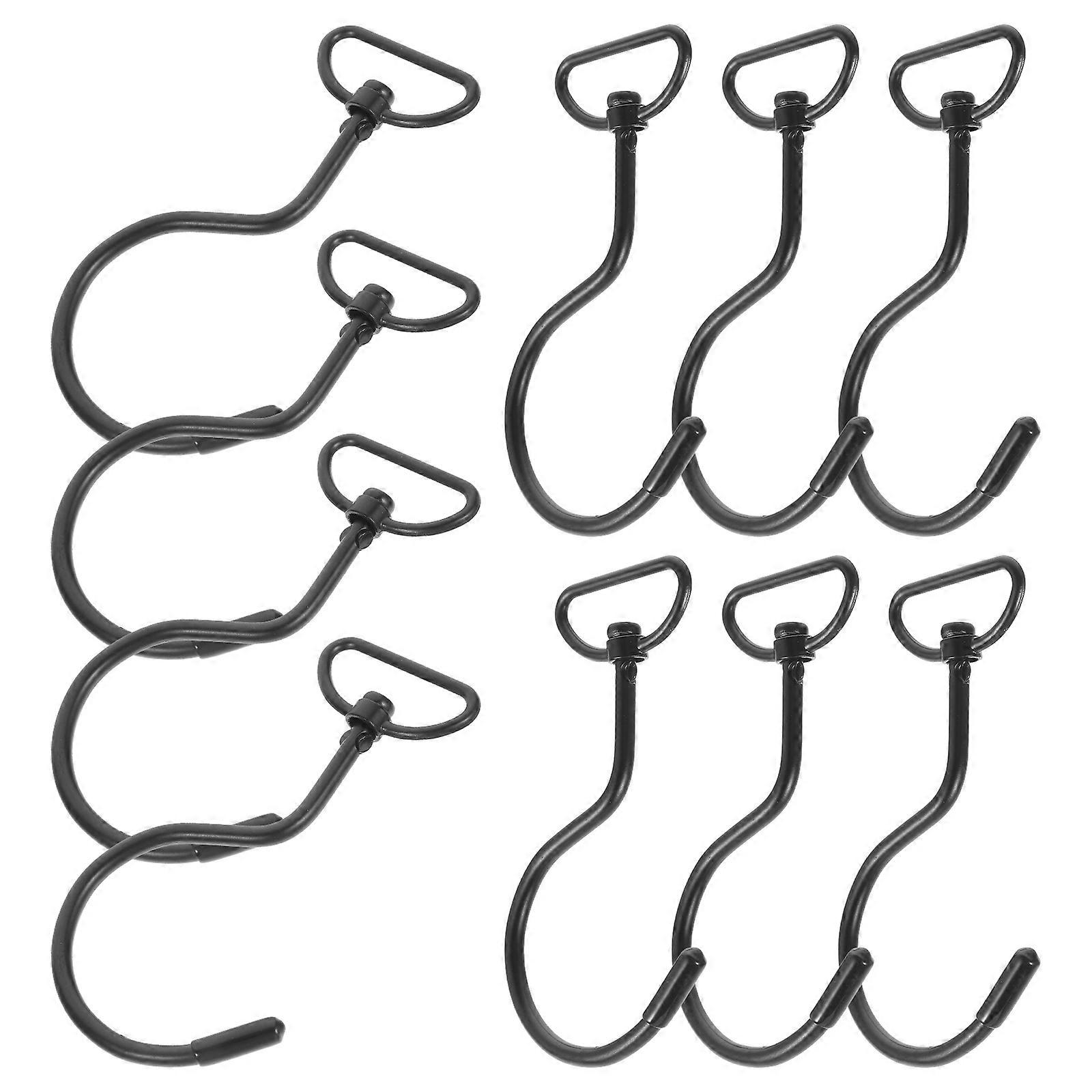 Rod Hooks Rotating Metal Hook Hanging Kitchen Small Utensils Homeowners Simple Design 8.50X4.50X1.00CM 10Pcs
