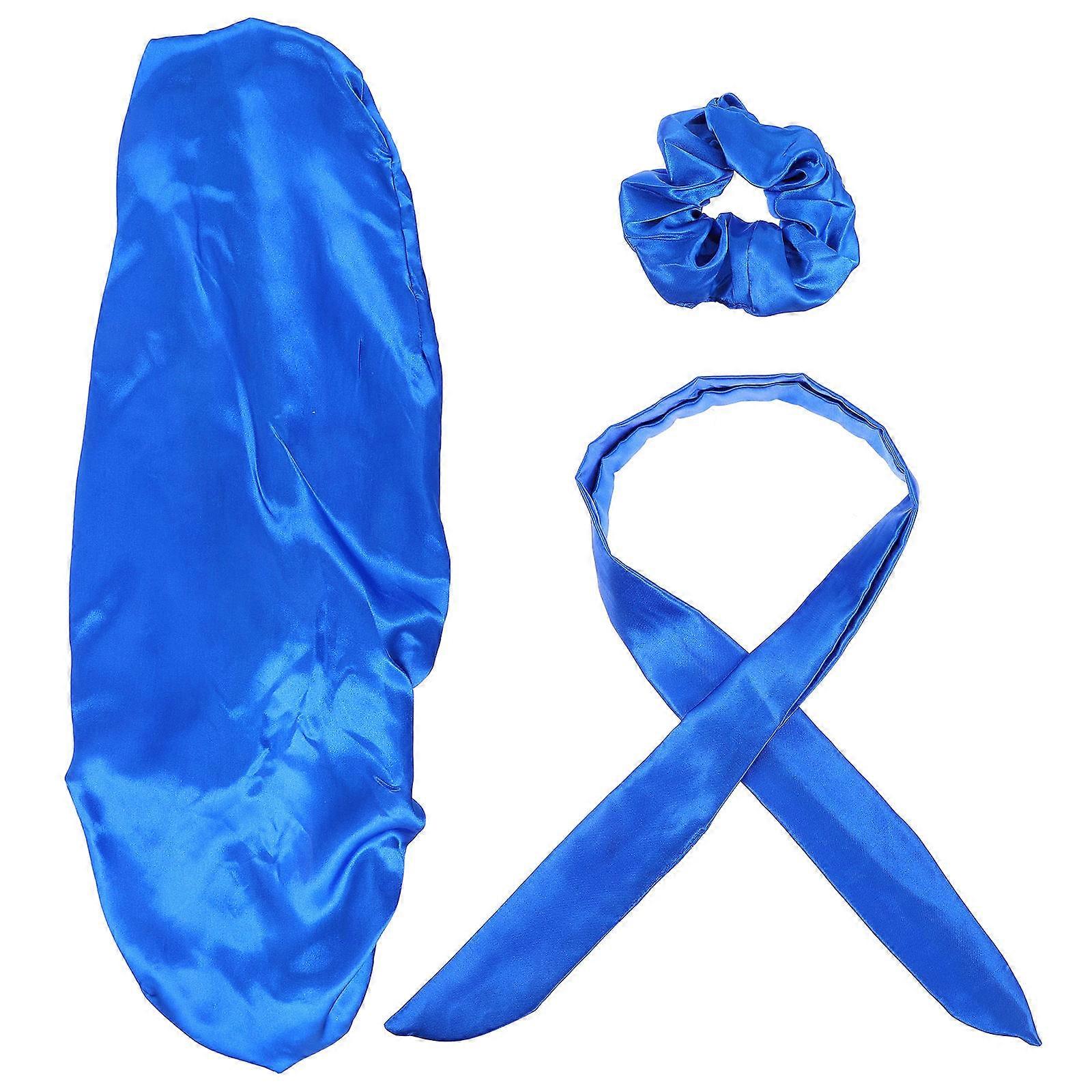 Satin Sleeping Cap Hair Care Hat Elastic Band Design For Night Use 1Set