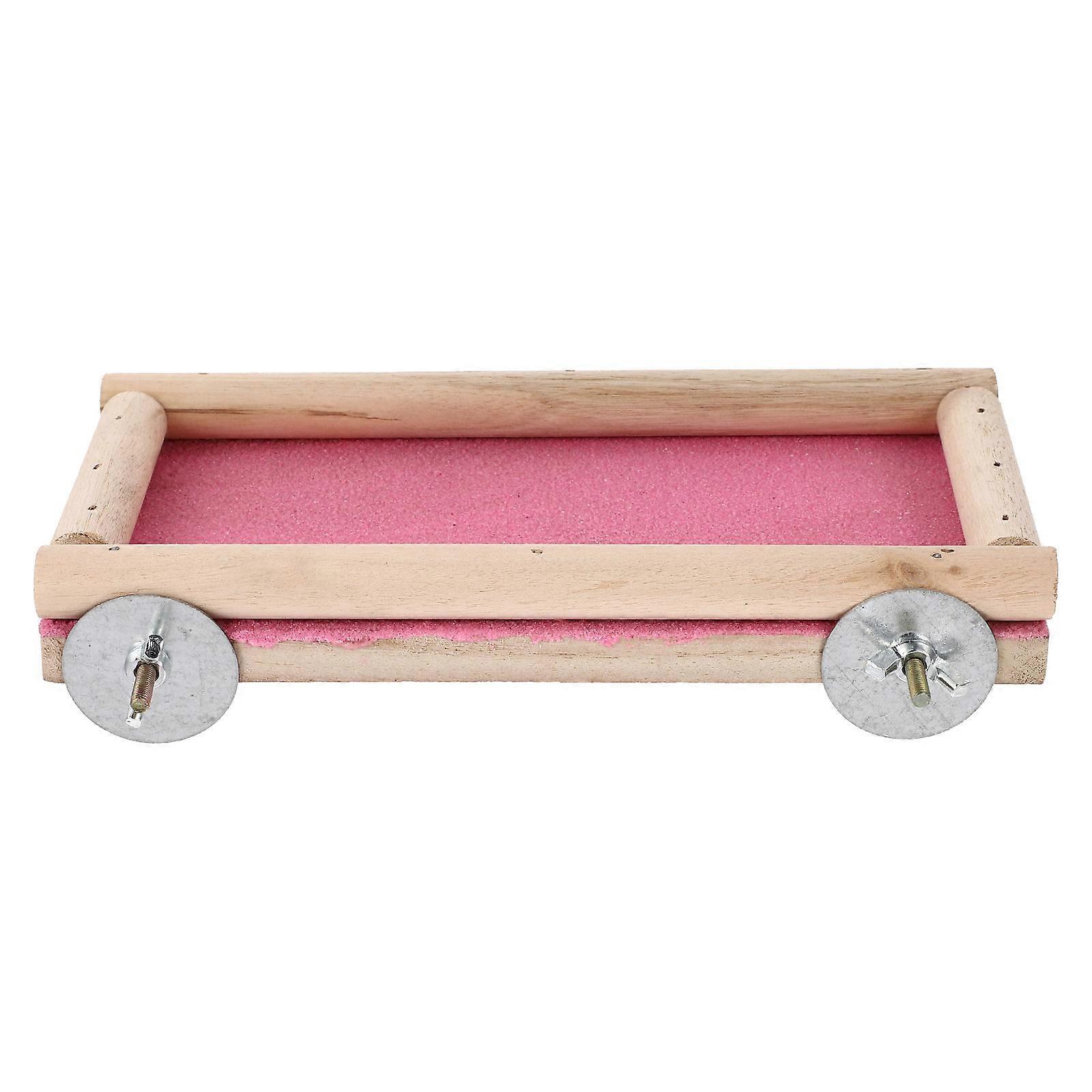 Pink Claw Grinding Board for Pet Birds to Rest Exercise and Chew Made from Durable Synthetic