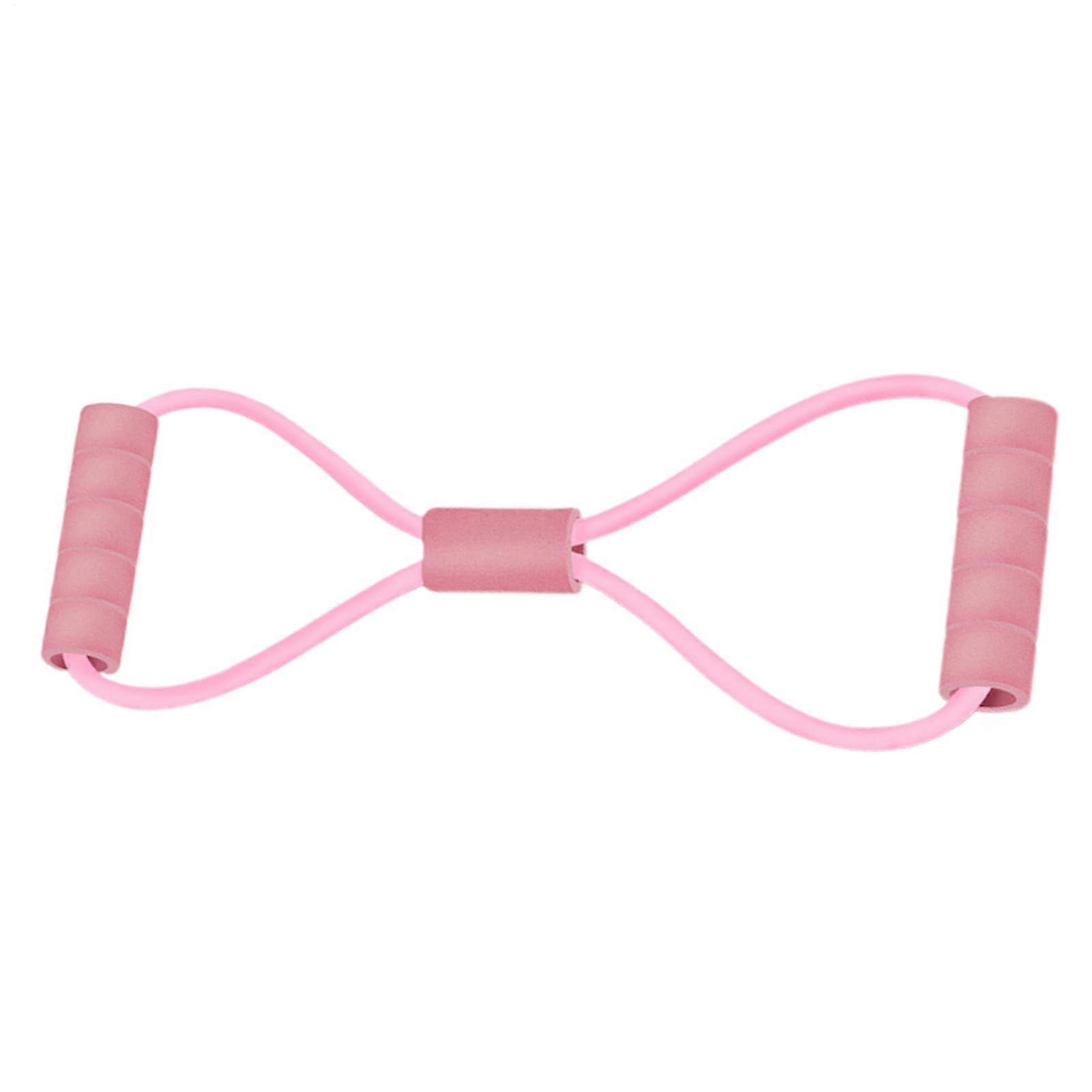 Resistance band with handles Light portable fitness band for women Versatile pink