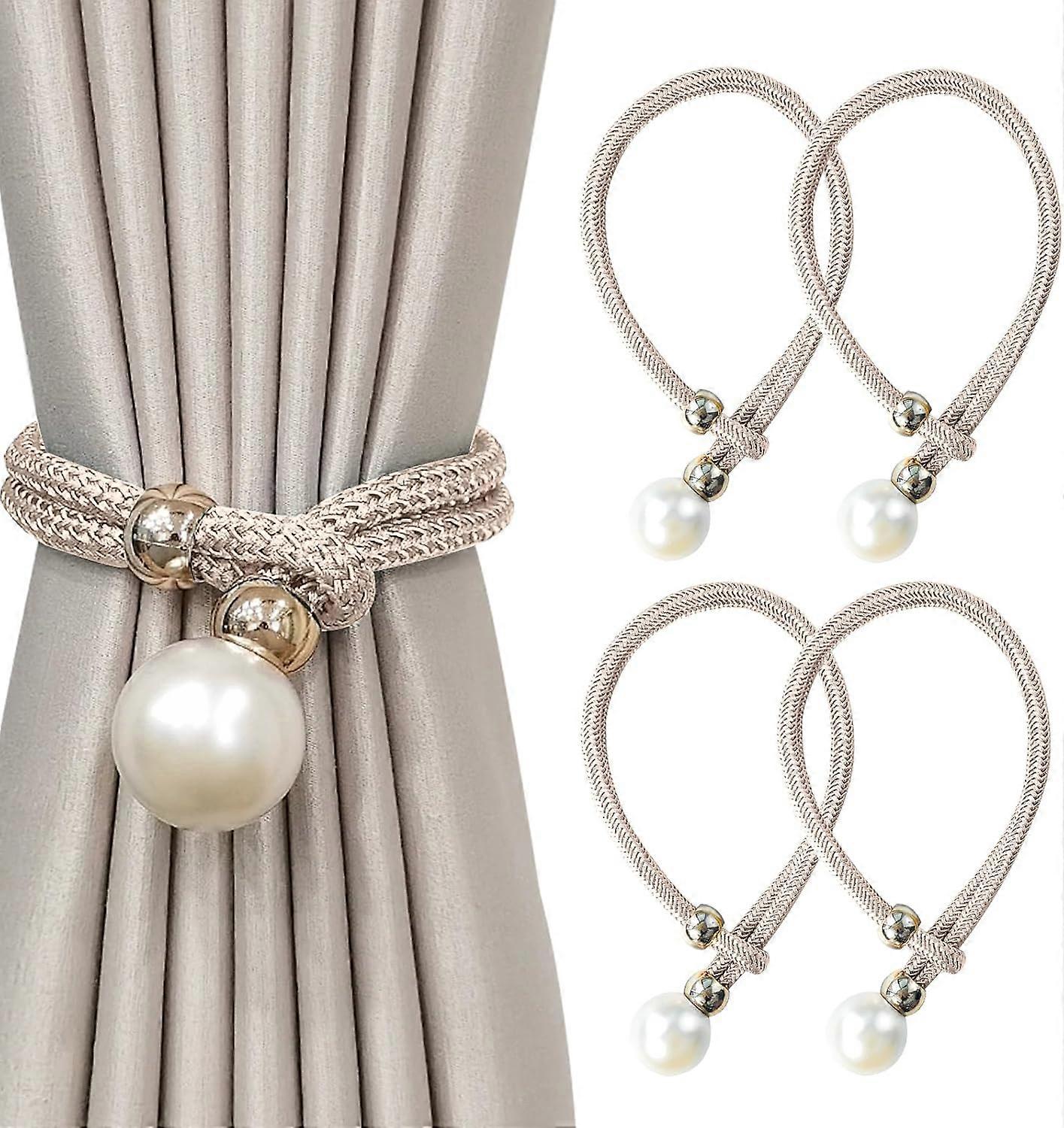 4 curtain ties, large beaded curtain buckles